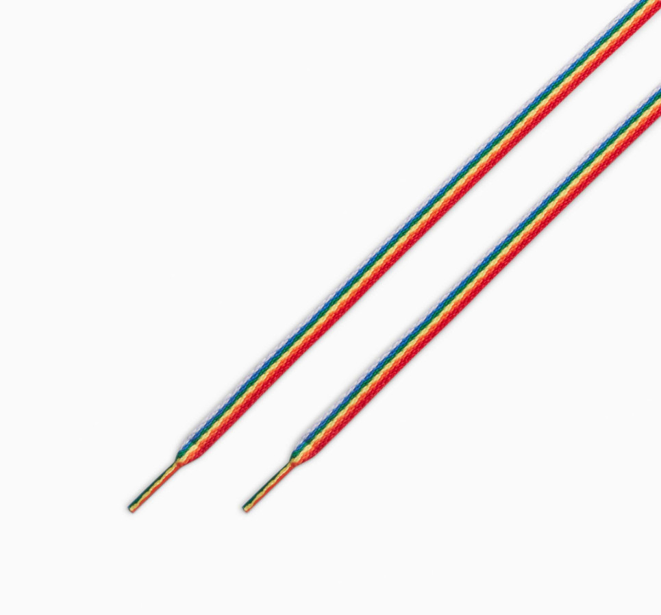 Tkaničky Rainbow do vysokých bot 54''/137 cm