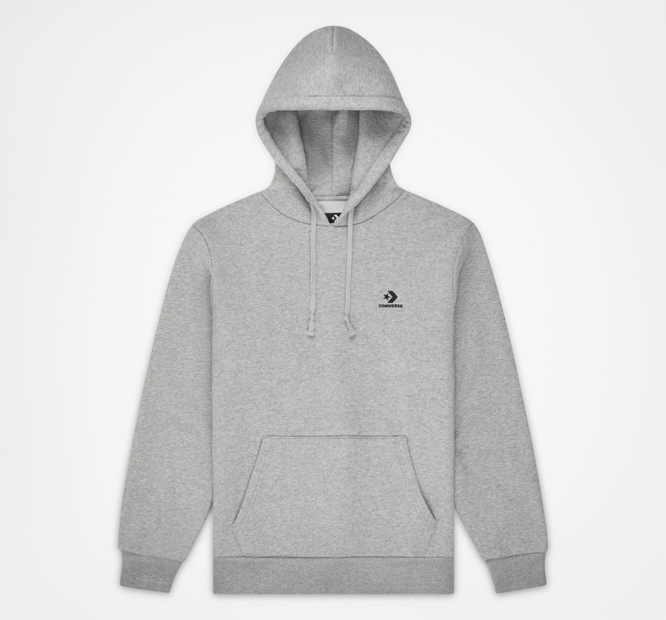 Bluza Embroidered Star Chevron Pullover Fleece-Grey-L