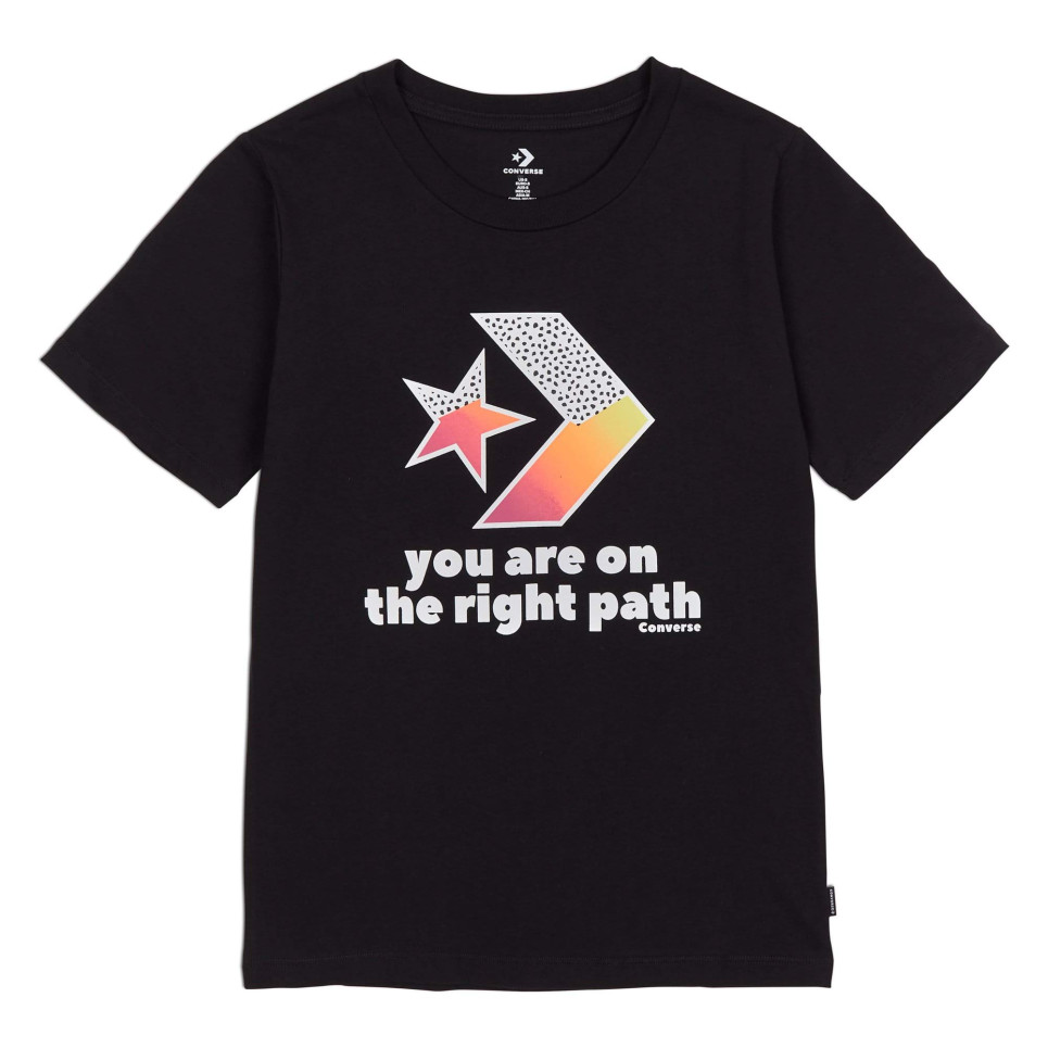 You Are On The Right Path Star Chevron Classic Tee-Black-XS