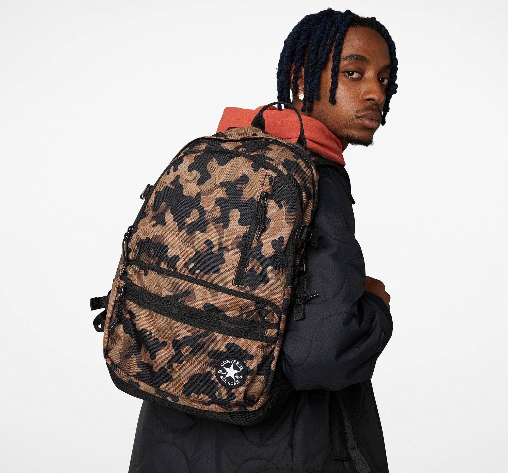 Straight Edge Printed Backpack