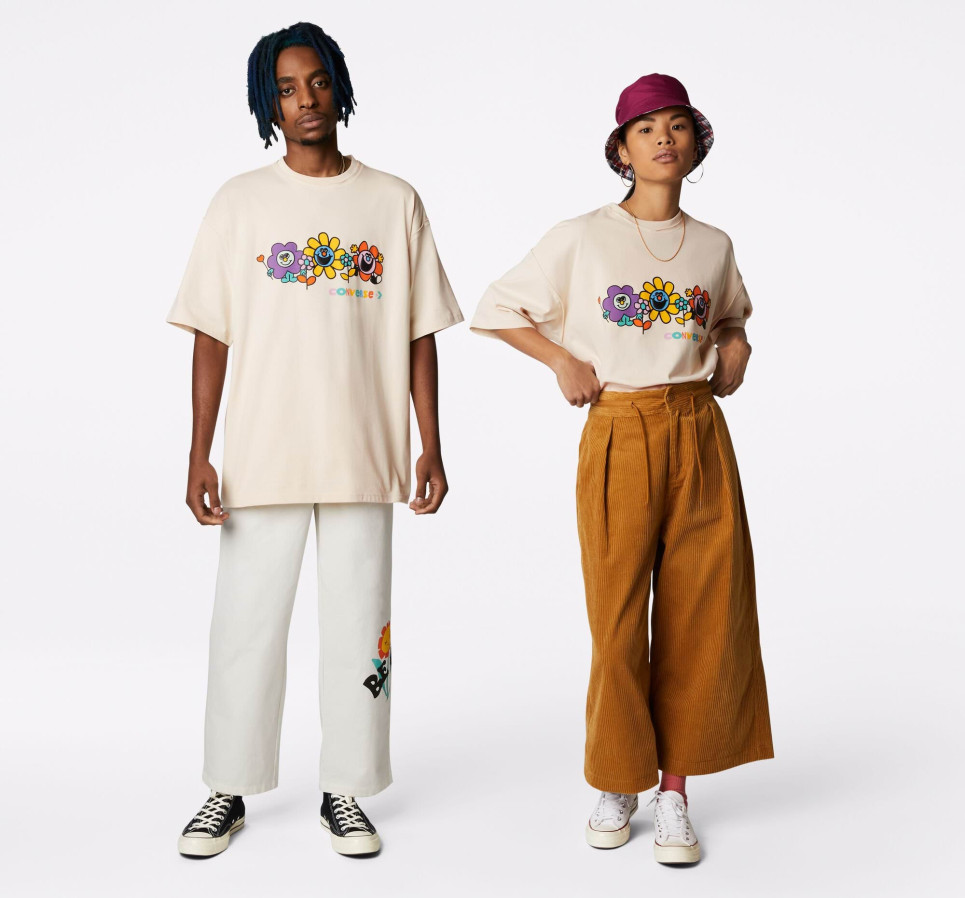 Much Love Crew Neck T-Shirt-Natural-L