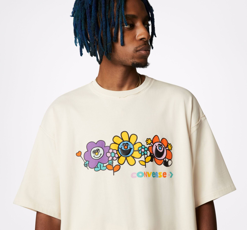Much Love Crew Neck T-Shirt-Natural-L