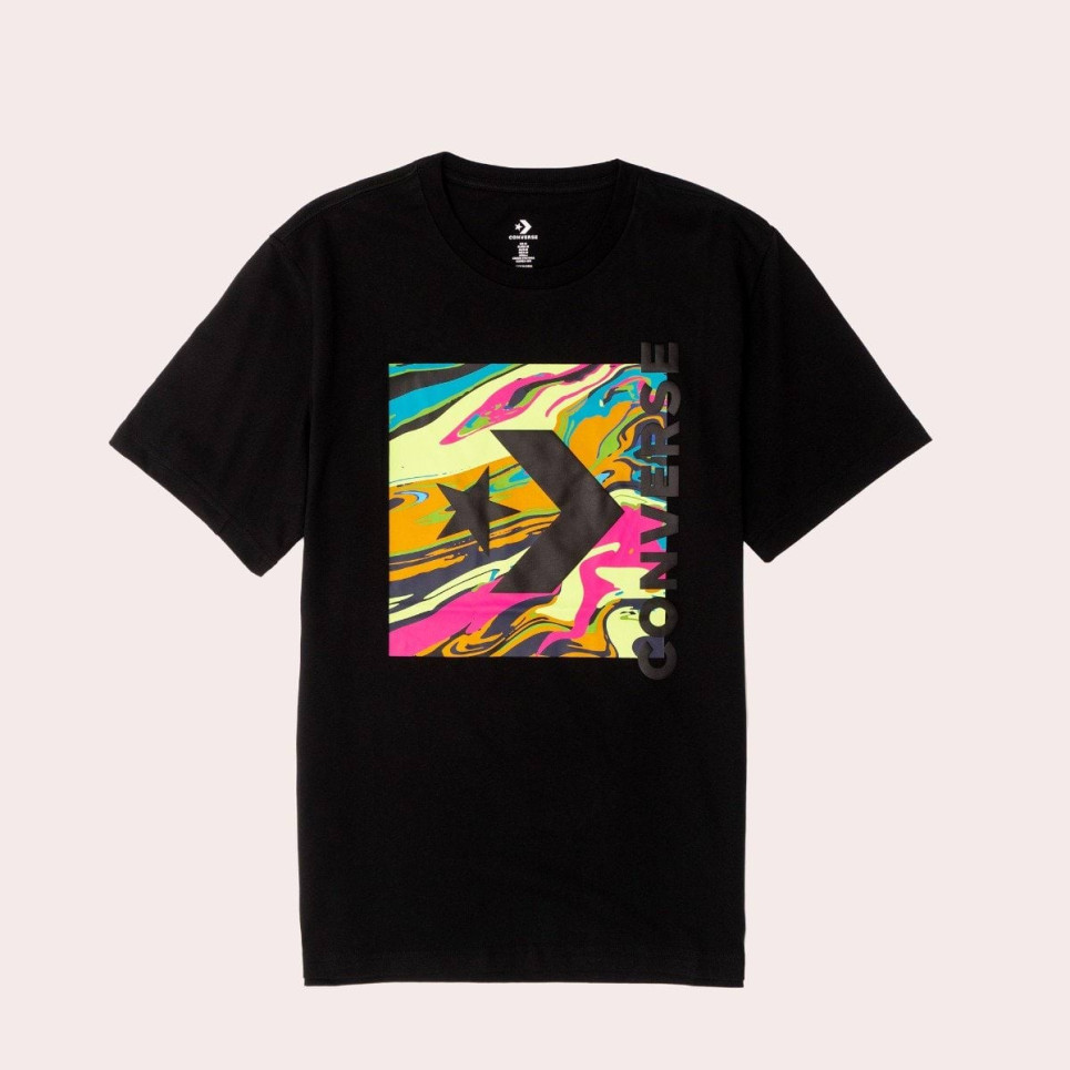 Suminagashi Tee-Black-S