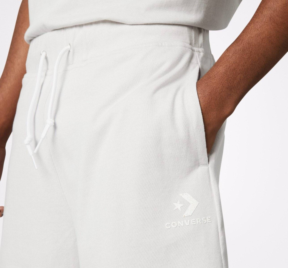 Embroidered Drawcord Shorts-Natural-S