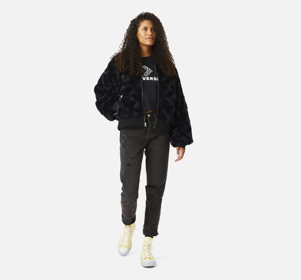 Faux Fur Bomber Jacket