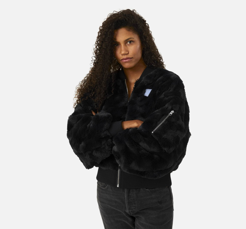 Faux Fur Bomber Jacket