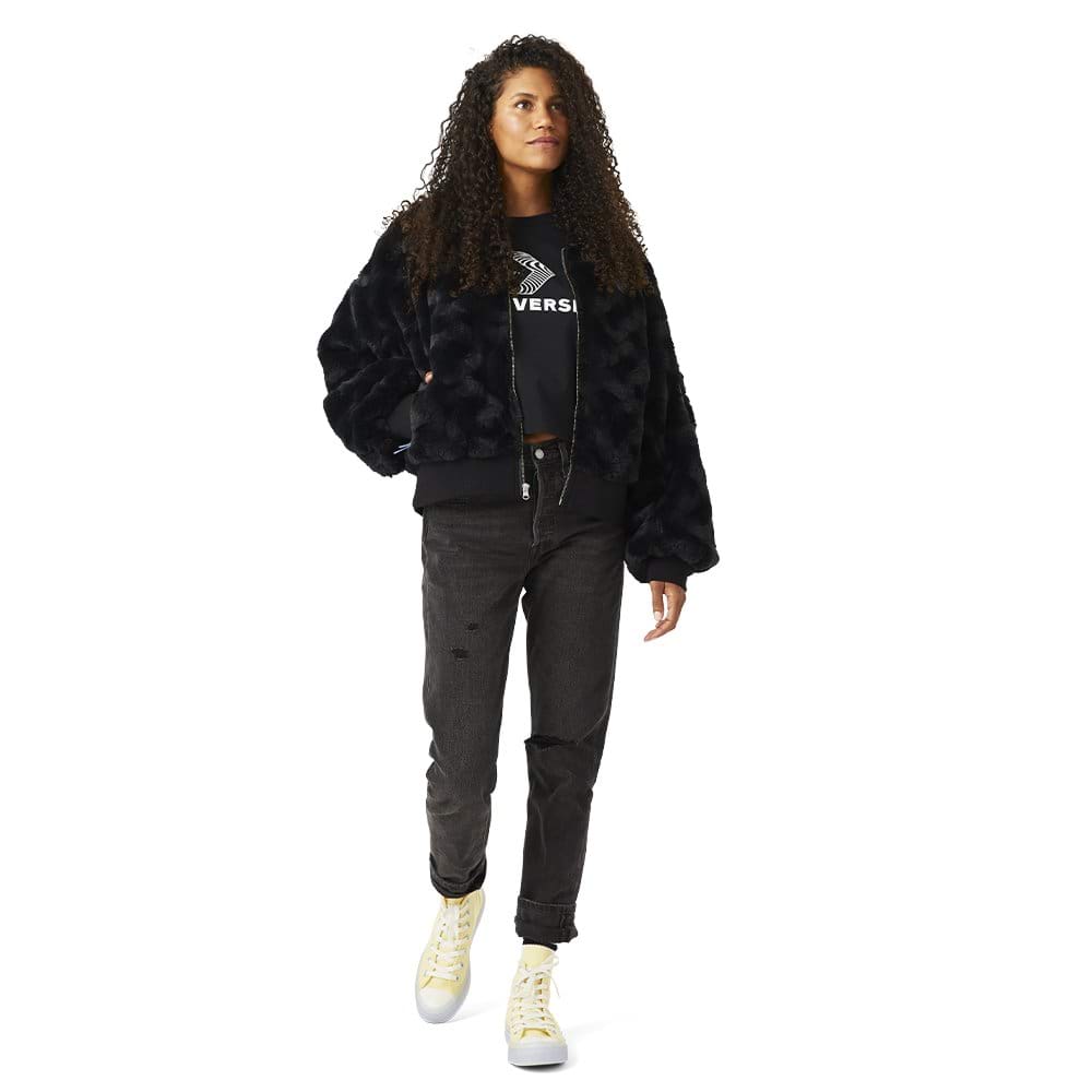 Faux Fur Bomber Jacket