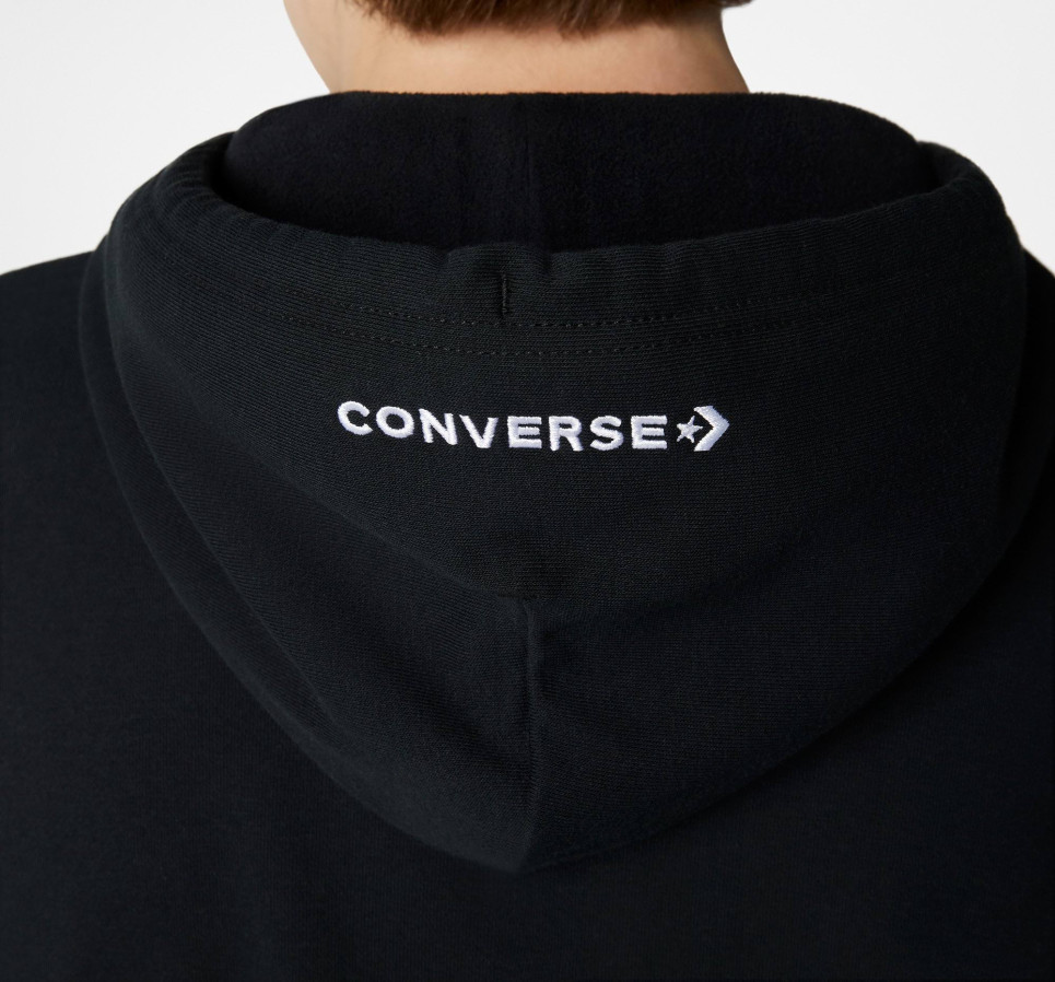 Utility Pocket Pullover Hoodie-Black-S