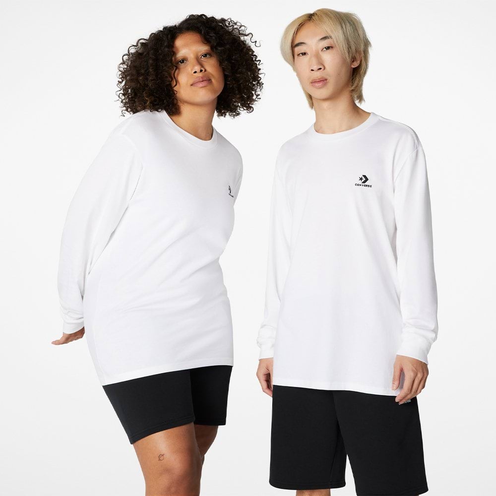 Converse Go-To Embroidered Star Chevron Long Sleeve Tee