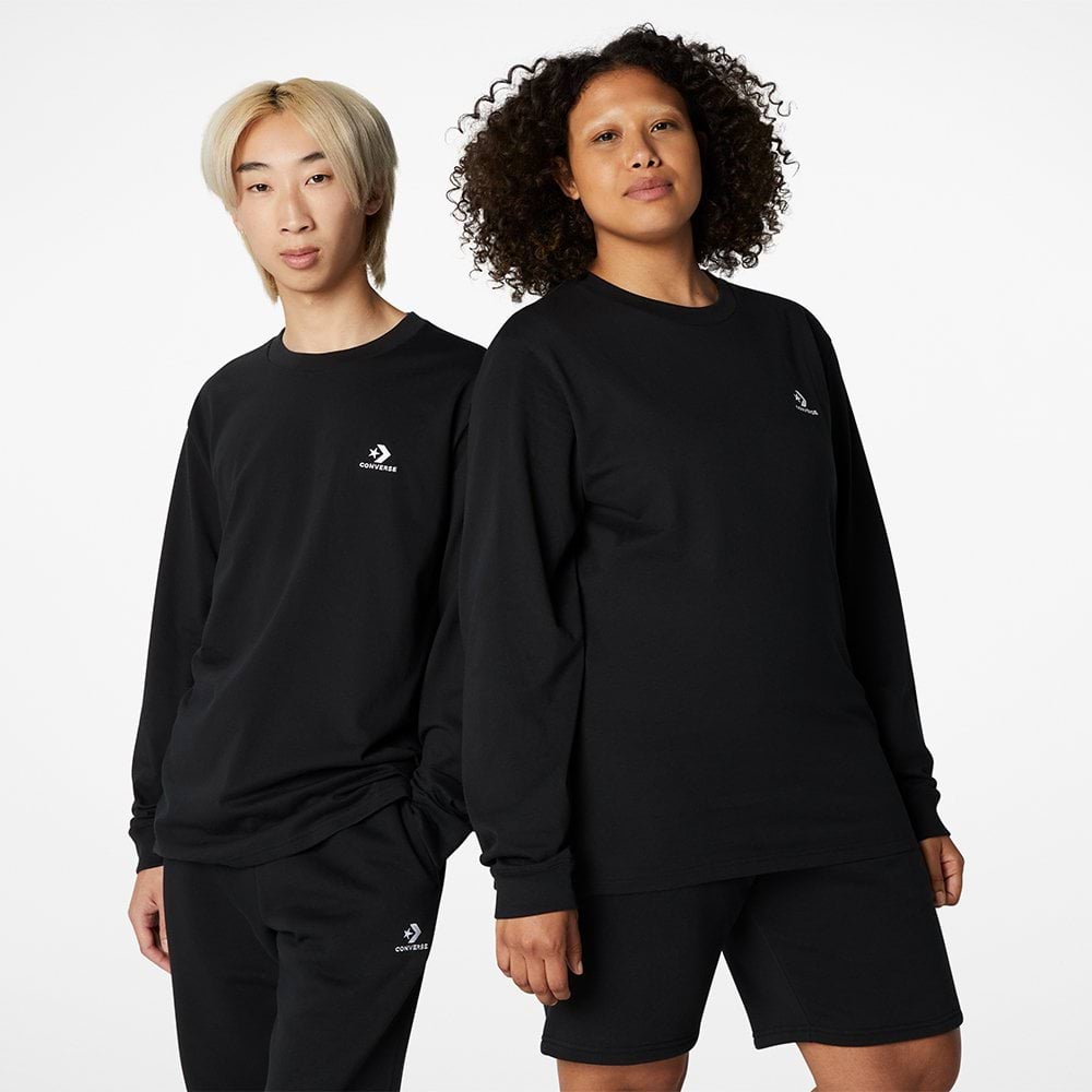 Converse Go-To Embroidered Star Chevron Long Sleeve Tee