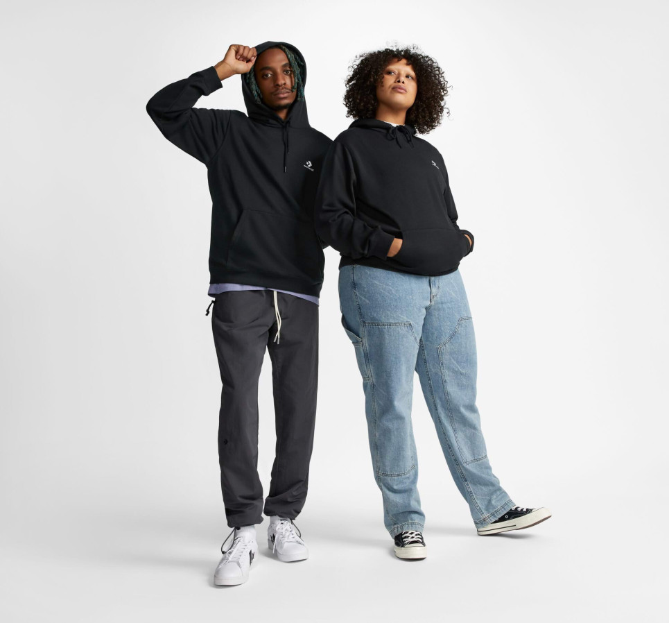 Converse Go-To Embroidered Star Chevron Standard Fit Pullover Hoodie