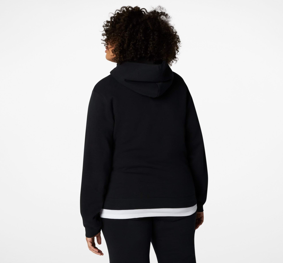 Converse Go-To Embroidered Star Chevron Brushed Back Fleece Hoodie-Black-M