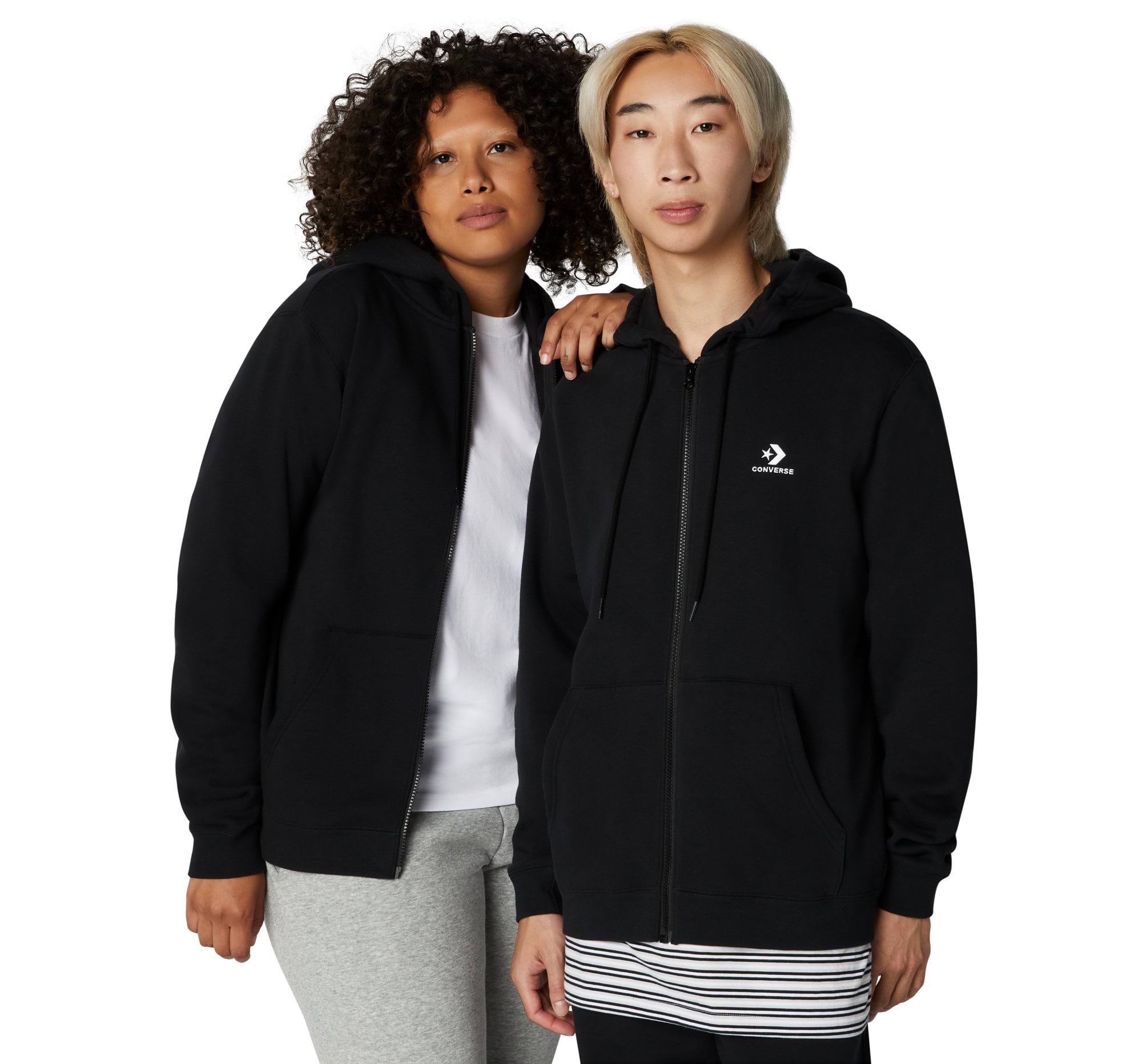 Go-To Embroidered Star Chevron Standard Fit Full Zip Hoodie