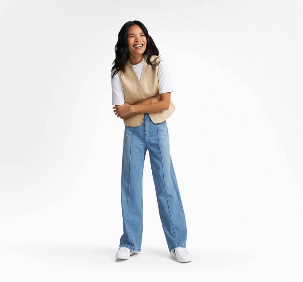 Denim Wide Leg Pant