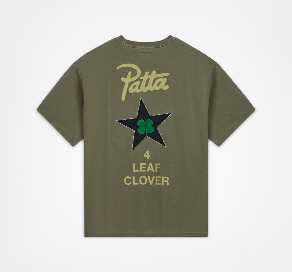 Converse x Patta Four-Leaf Clover Short Sleeve T-Shirt-Green-S