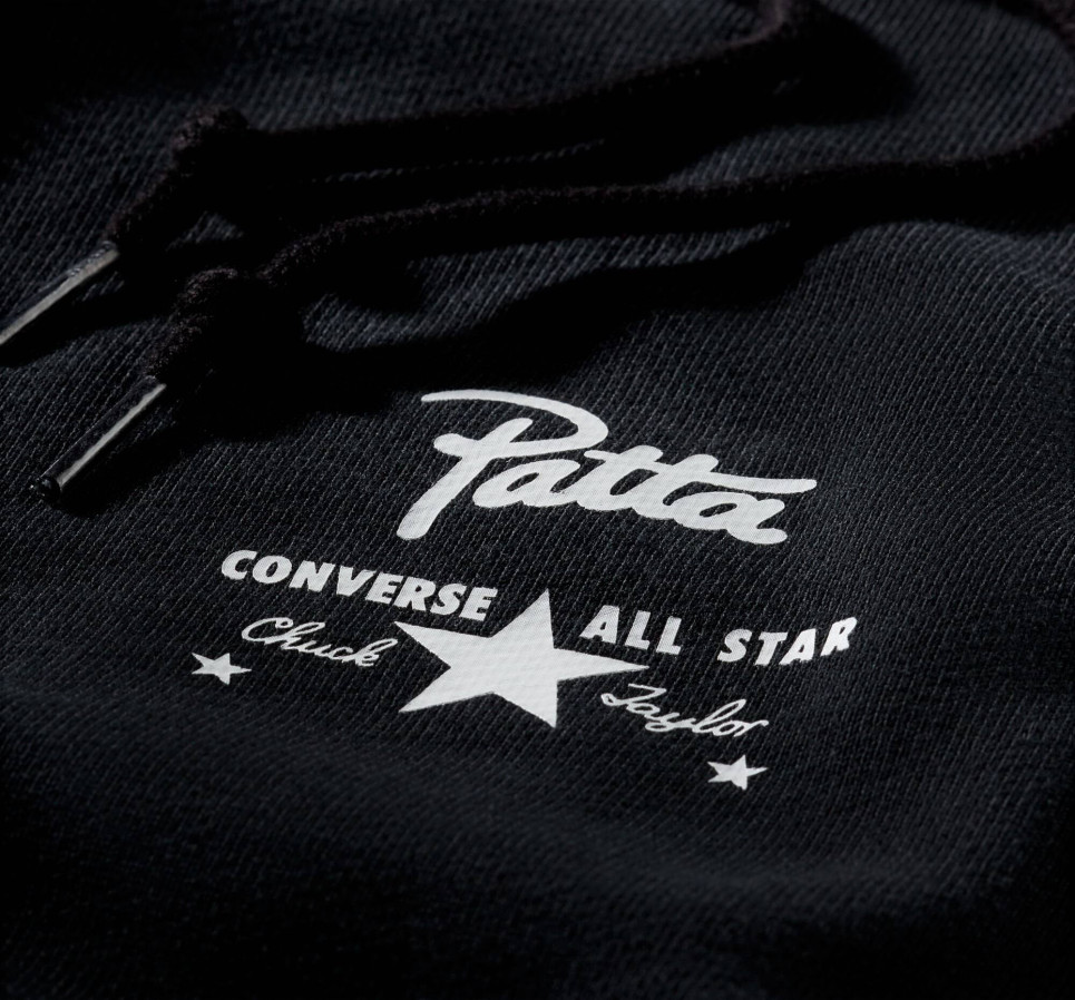 Converse x Patta Four-Leaf Clover Utility Fleece Hoodie-Black-S