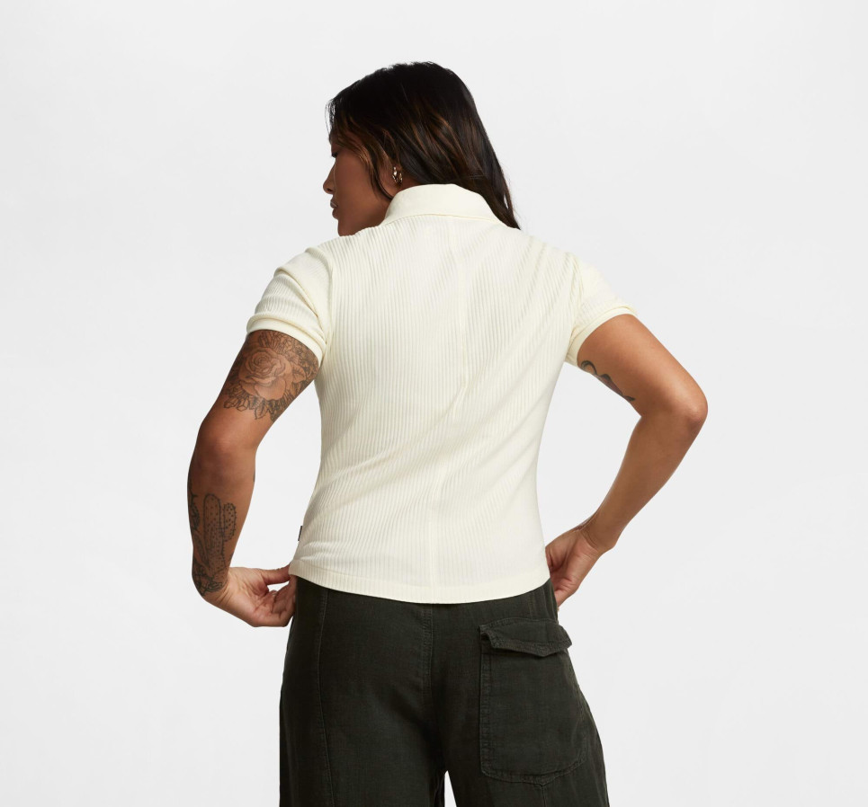 Slim Button-Up Polo