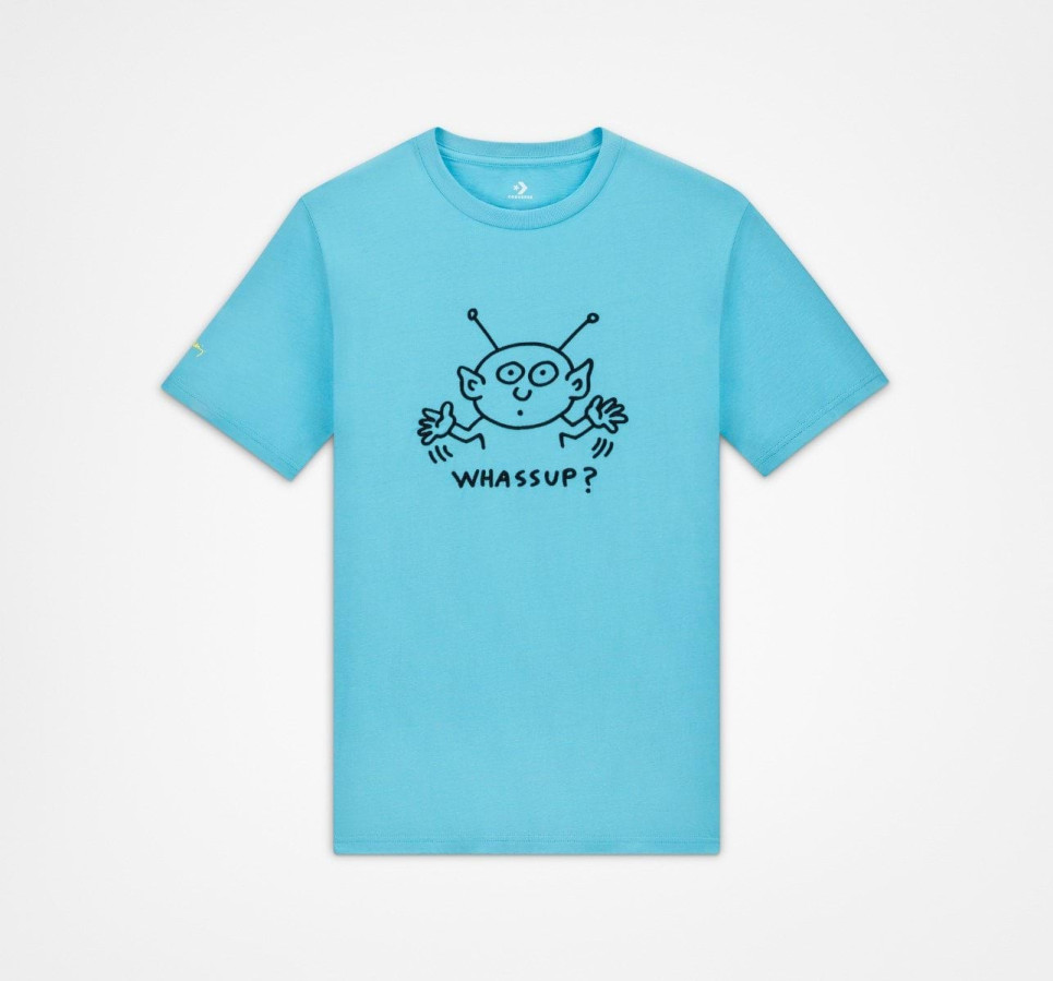 Converse x Keith Haring Elevated Tee-Blue-XS