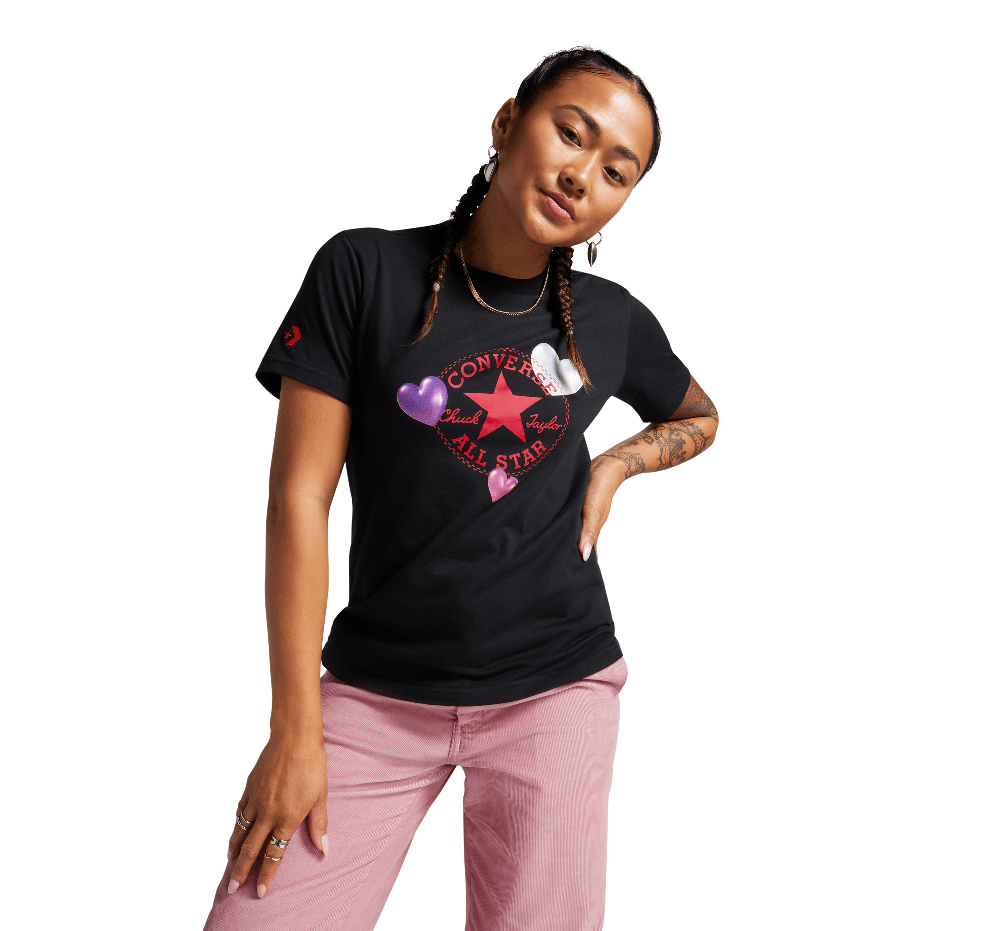 Y2K Heart Slim Fit T-Shirt
