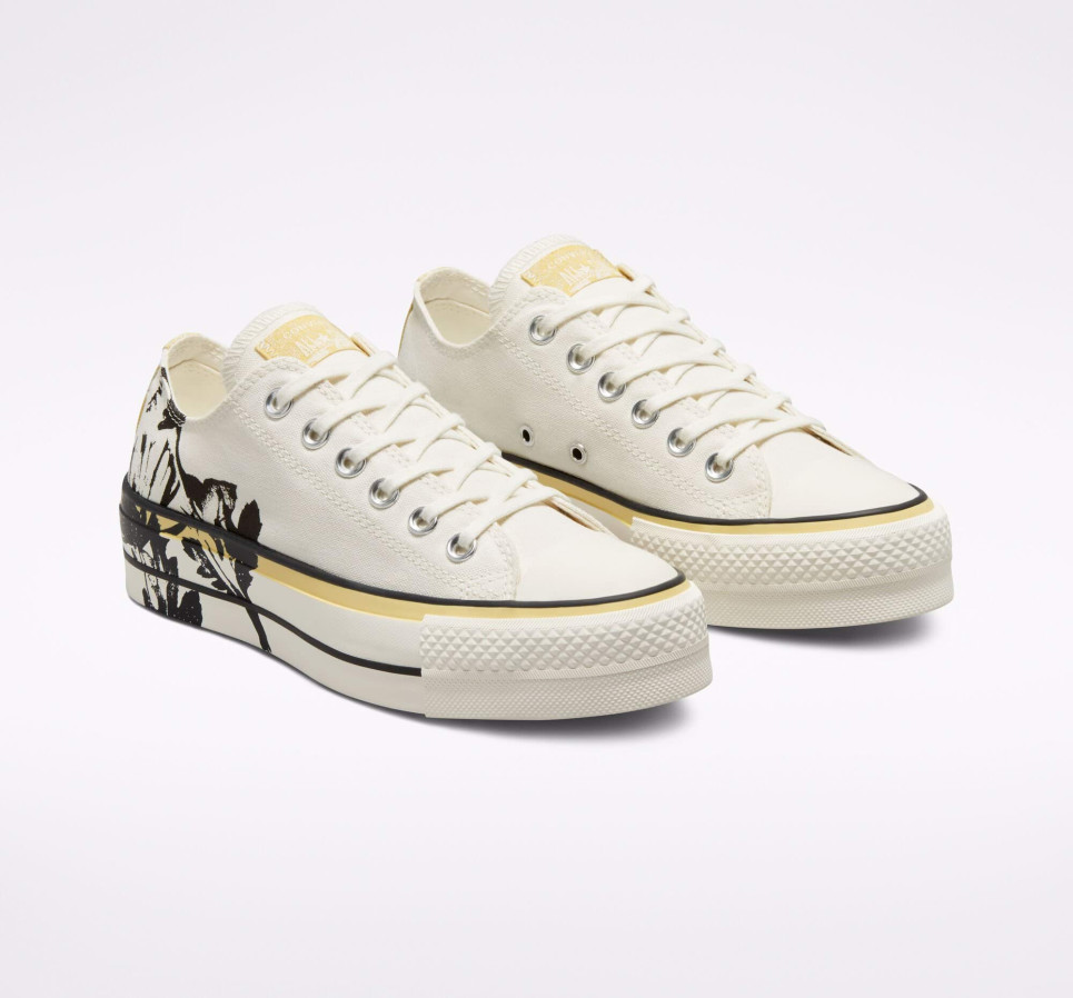 Hybrid Floral Platform Chuck Taylor All Star-Egret-36