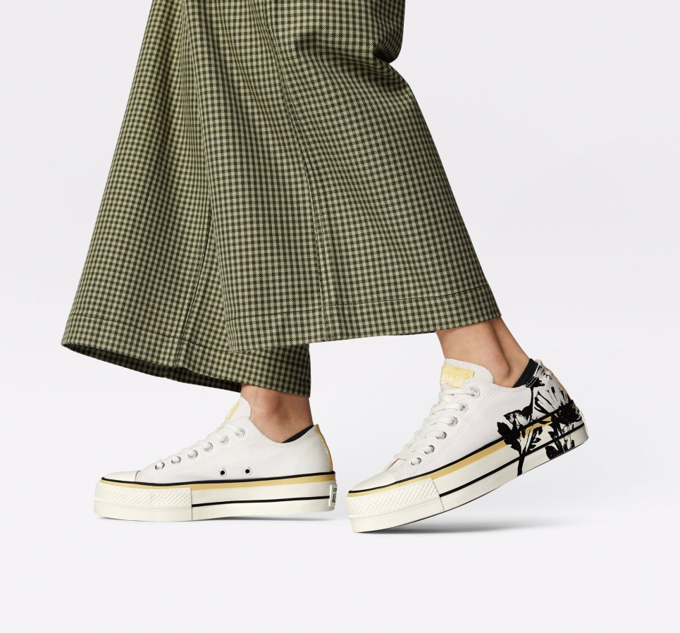 Hybrid Floral Platform Chuck Taylor All Star-Egret-36