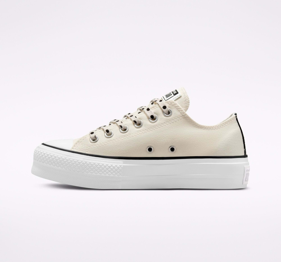 Chuck Taylor All Star Lift Platform Polka Dots-Egret-36