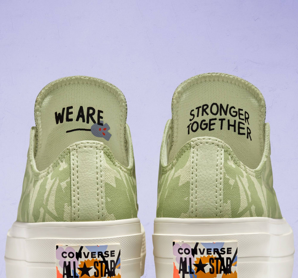Chuck Taylor All Star Lift Platform We Are Stronger Together-Green-36