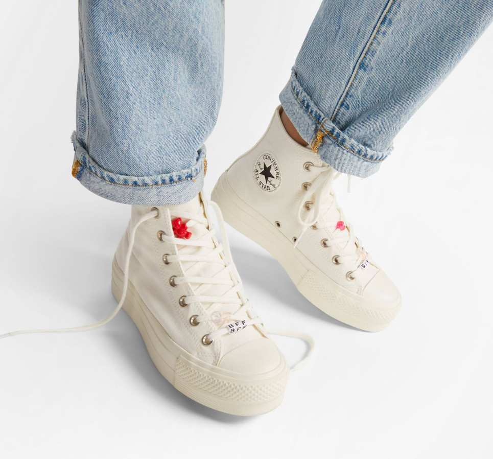Chuck Taylor All Star Lift Platform DIY Beads