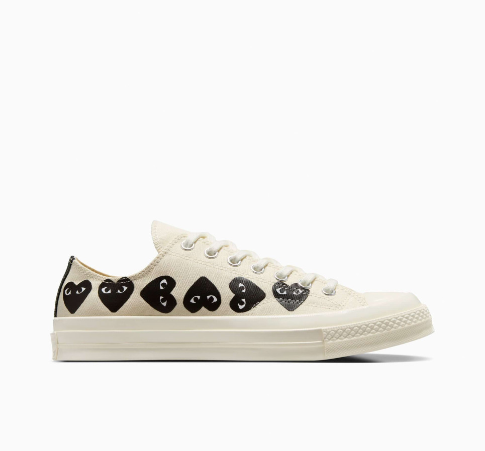 Converse x Comme des Garçons PLAY Chuck 70 Multi Heart-Cream-36