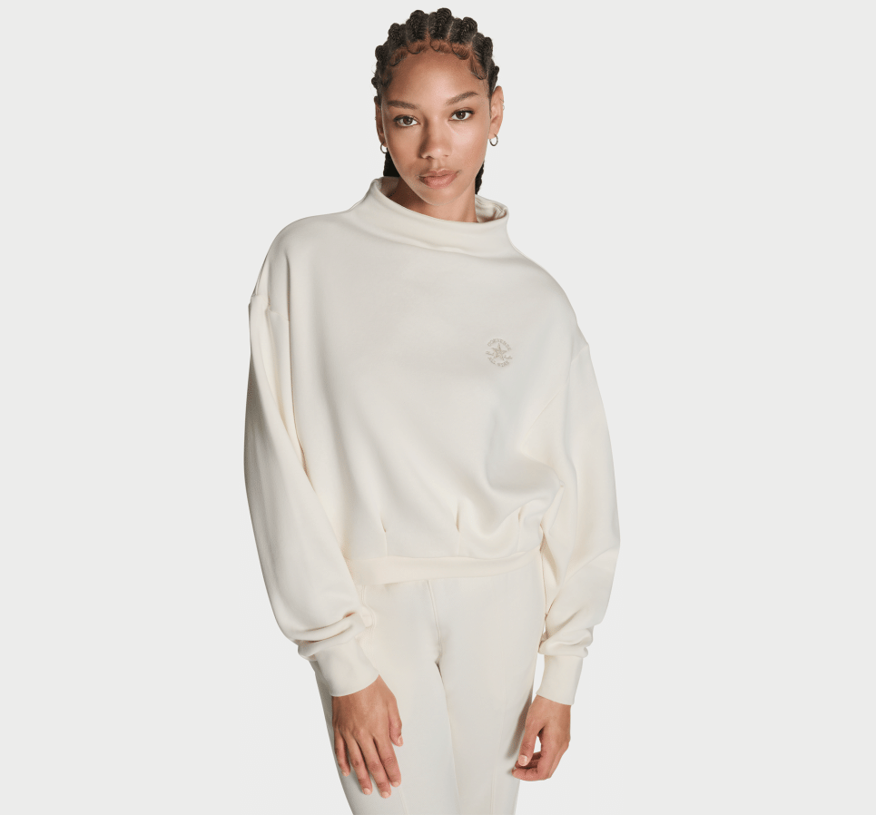 Mock Neck Oversized Sweatshirt