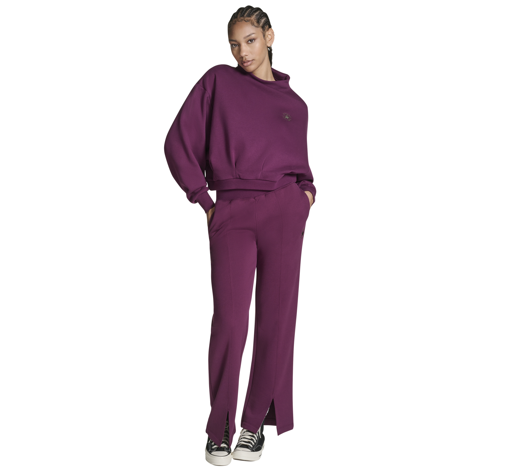 Mock Neck Oversized Sweatshirt