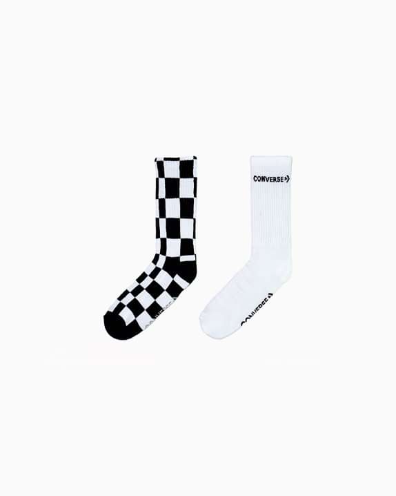 2-Pack Converse Checked Skewed Socks