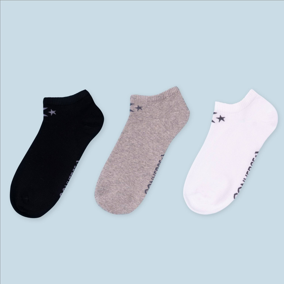 3-Pack Basic Low Cut Socks-Multicolor-39-42