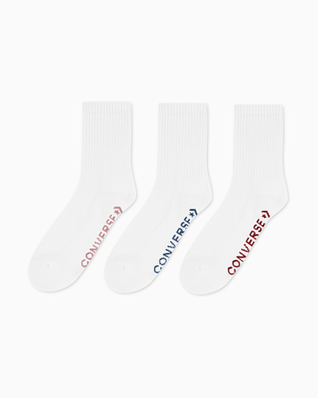 3‑Pack Wordmark Half‑Crew Socks
